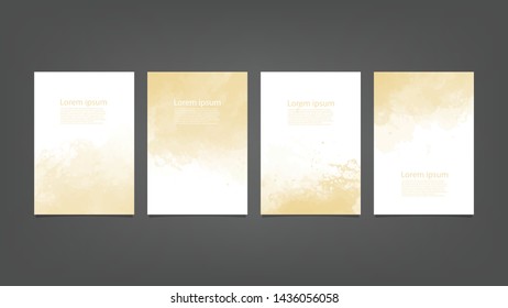 Yellow watercolor Brochure template for you design,vector.
