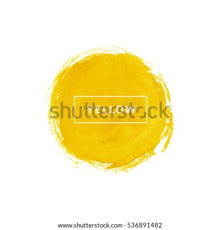 Yellow watercolor circle