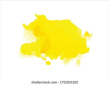 yellow watercolor paint background vector illustration