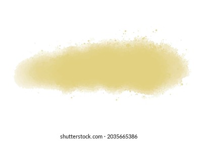 yellow watercolor paint stroke background vector illustration. watercolor stain