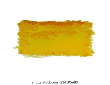 Yellow watercolor smear  brush strokes