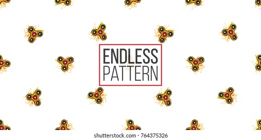 yellow watercolor spinner. Vector hand drawn fashion illustration on white background in watercolor style