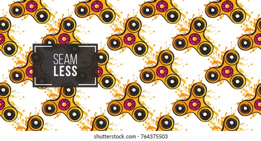 yellow watercolor spinner. Vector hand drawn fashion illustration on white background in watercolor style