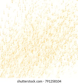 yellow watercolor splatter pattern with visible transparent strokes and little darker spots on white background, vector illustration