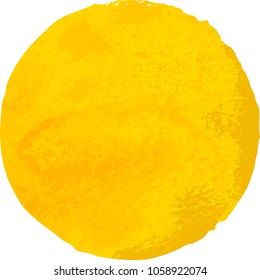 yellow Watercolor  stain isolated on white background
