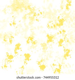 yellow
 watercolor stain pattern in different shades on white background, vector illustration