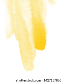 Yellow watercolor texture background, hand painted vector illustration. Perfect for social media posts, wedding invitations, business cards, quotes, wall art, and much more!