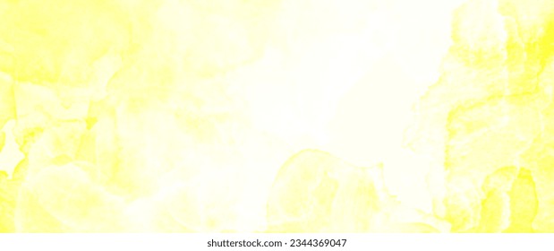 Yellow watercolor vector art background for cards, flyer, poster, banner and cover design. Hand drawn illustration for your design. place for text. Watercolour texture. Summer backdrop.	
