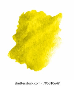 Yellow watercolor VECTOR stain