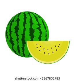 Gelbe Wassermelone ist eine Frucht, die einen süßen und saftigen Geschmack hat. Diese Früchte wachsen in tropischen und subtropischen Klimaten stark