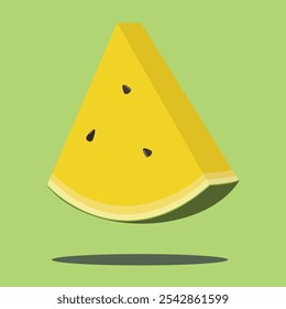 yellow watermelon slice vector illustration