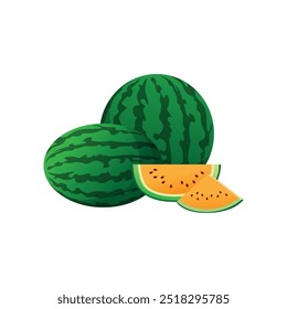 Yellow Watermelon Vector Art in Vibrant Colors
