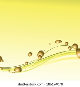 Yellow wave abstract background