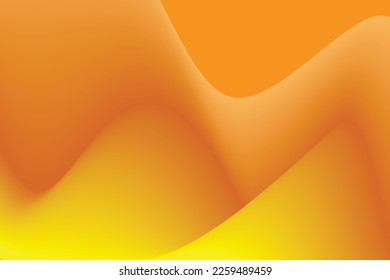 yellow wave abstract background, fluid gradient background, suitable for landing page and computer desktop background. 3d vector