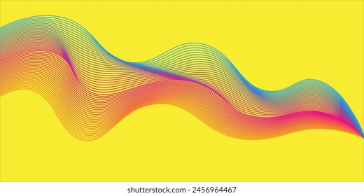 yellow wave abstract background. Liquid color background design. Fluid gradient shapes composition. Futuristic design for posters, banner, web header, presentation design and much more