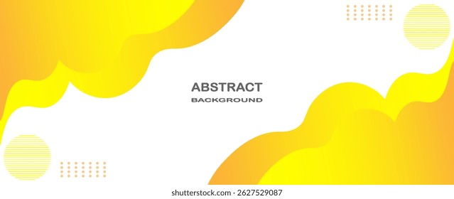 Yellow wave abstract background. Liquid color background design. Fluid gradient shapes composition. Futuristic design for posters, banner, web header, presentation design and much more