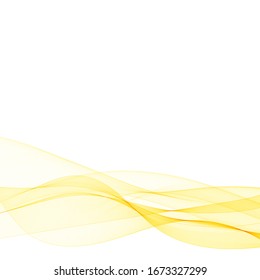 Yellow Wave. Abstract Vector Graphics