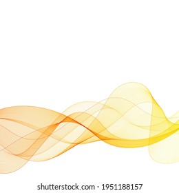 yellow wave. abstract vector graphics