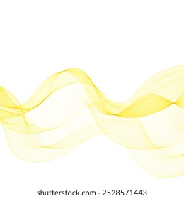 Yellow  wave. Abstract vector graphics