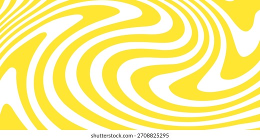 Fondo amarillo de la onda con líneas gruesas