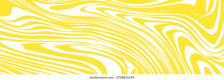 Fondo amarillo de la onda con líneas gruesas