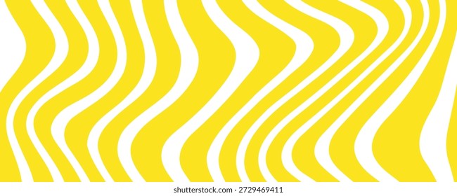 fundo de onda amarela com linhas grossas ilustrador moderno