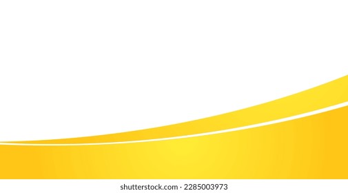 Yellow wave background. For wallpaper, cover, web banner, poster, placard and vivid presentation. Wave design background for business card, voucher template, text message and flyer. Elegant vector