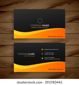 yellow wave business card