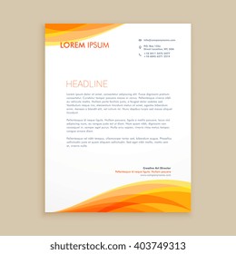 Yellow Wave Creative Letterhead