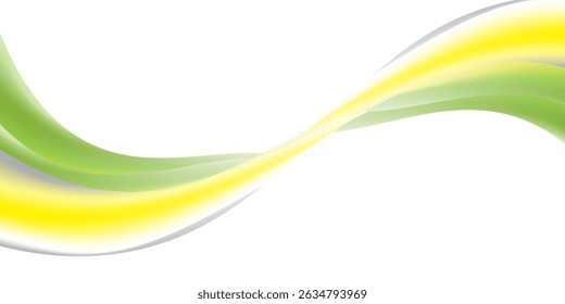 yellow wave curve, gradient wave corner shape for element, stripes ribbon green graphic, striped gold
