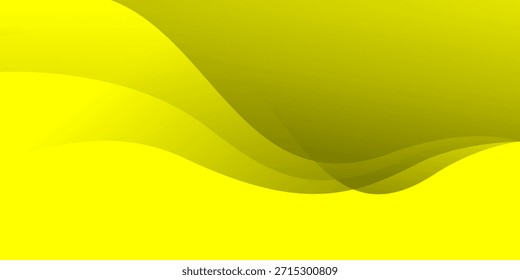 Yellow wave layer modern abstract background. Vector illustration	