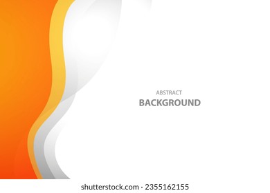 Yellow wave modern background with white space for text and message. template design	