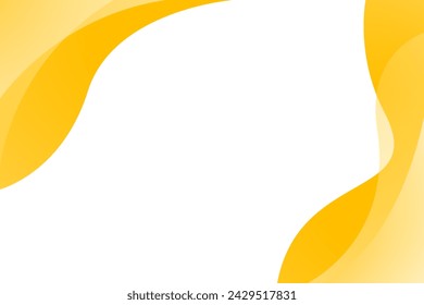 Yellow wave modern background with white space for text and message. template design