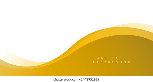 Yellow wave modern background with white space for text and message. template design