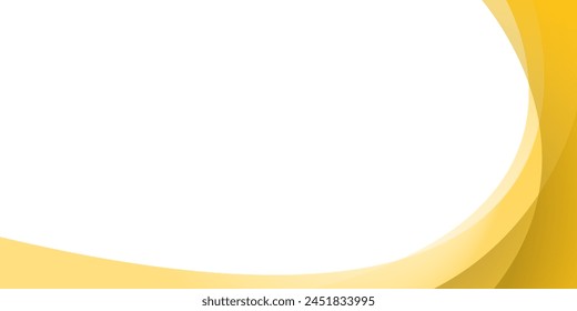 Yellow wave modern background with white space for text and message. concept design