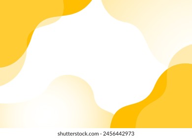 Yellow wave modern background with white space for text and message. template design