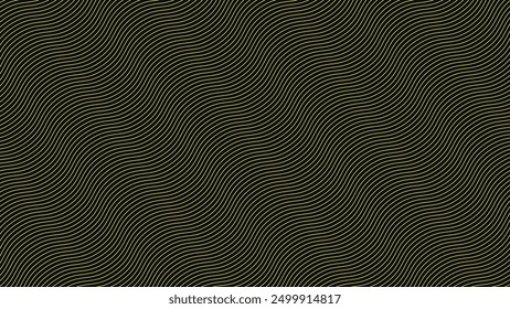 Yellow wave stripes pattern background vector image