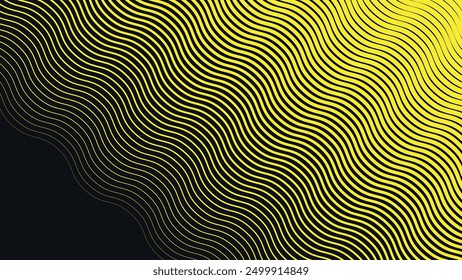 Gelbe Welle Streifen Muster Hintergrund Vektorbild