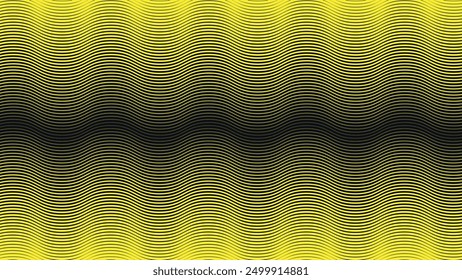 Imagen de Vector de fondo de patrón de rayas de onda amarilla