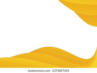 yellow wave white background design