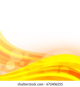 Yellow waves abstract background.