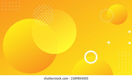 yellow waves background. Circle shapes composition. Dynamic shapes composition and elements. Modern design in Eps10 vector illustration