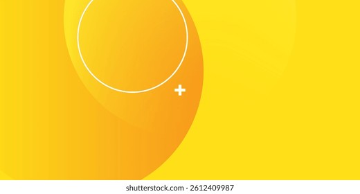 yellow waves background. Circle shapes composition. Dynamic shapes composition and elements. Modern design in Eps10 vector illustration