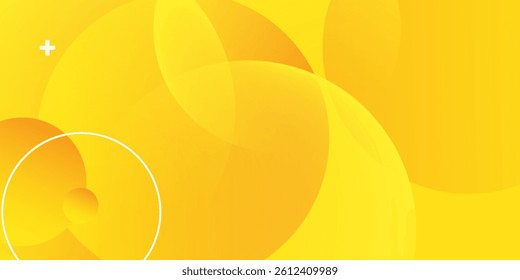 yellow waves background. Circle shapes composition. Dynamic shapes composition and elements. Modern design in Eps10 vector illustration