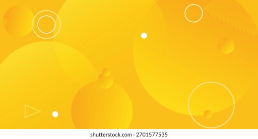 Fondo de ondas amarillas. Composición de Formas circulares. Composición de Formas dinámicas y Elementos. Diseño moderno en EPS10 .