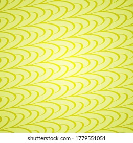 Olas amarillas y líneas sobre fondo de limón amarillo