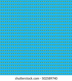 Yellow waves on the blue background. Vector.