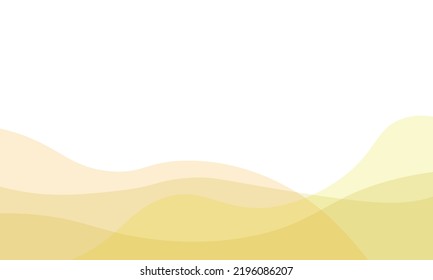 Yellow Wavy Abstract Background With Copy Space Area 