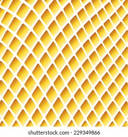 Yellow wavy background with grid 
