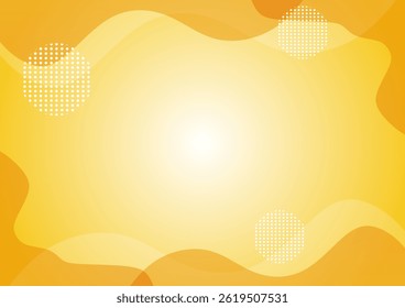 yellow wavy background with round shapes